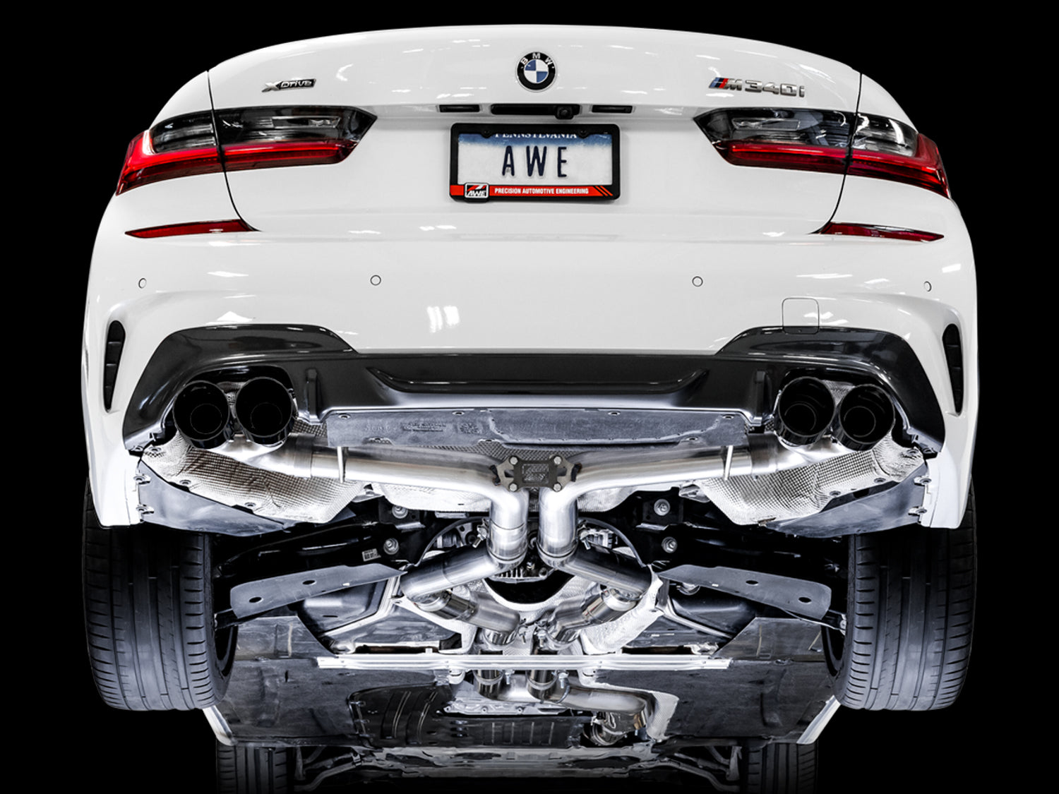 AWE Track Edition Exhaust for G2X M340i / M440i - Diamond Black Tips