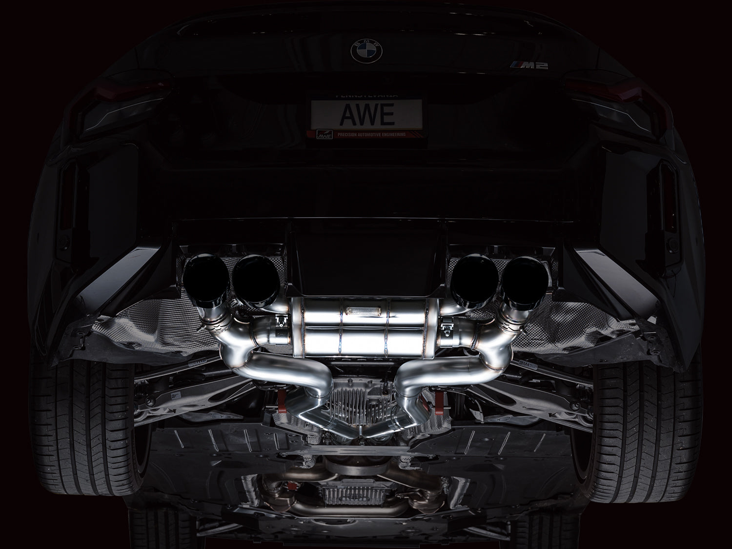 AWE SwitchPath™ Exhaust for BMW G87 M2 - Diamond Black Tips