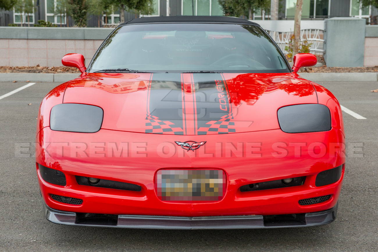 Chevrolet Corvette C5 DRY Carbon Fiber Front Headlight Covers