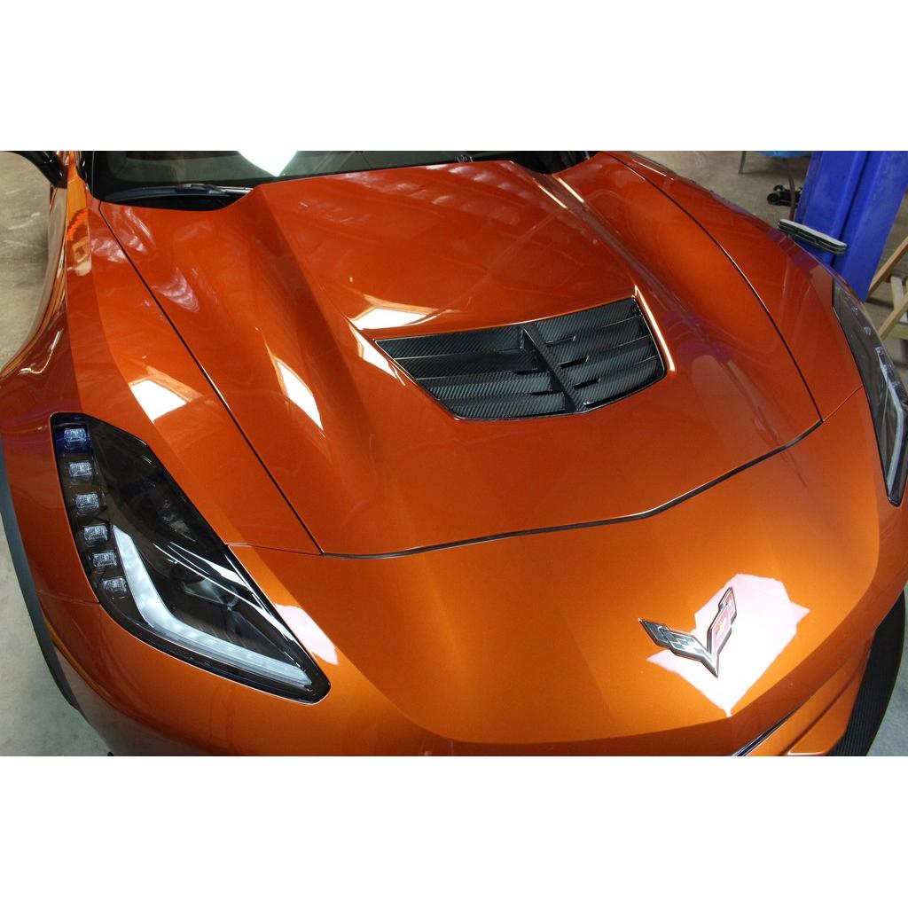Chevrolet Corvette C7 C7 Z06 Carbon Fiber Hood Vent-Hood Vent-Grocery Getter Performance