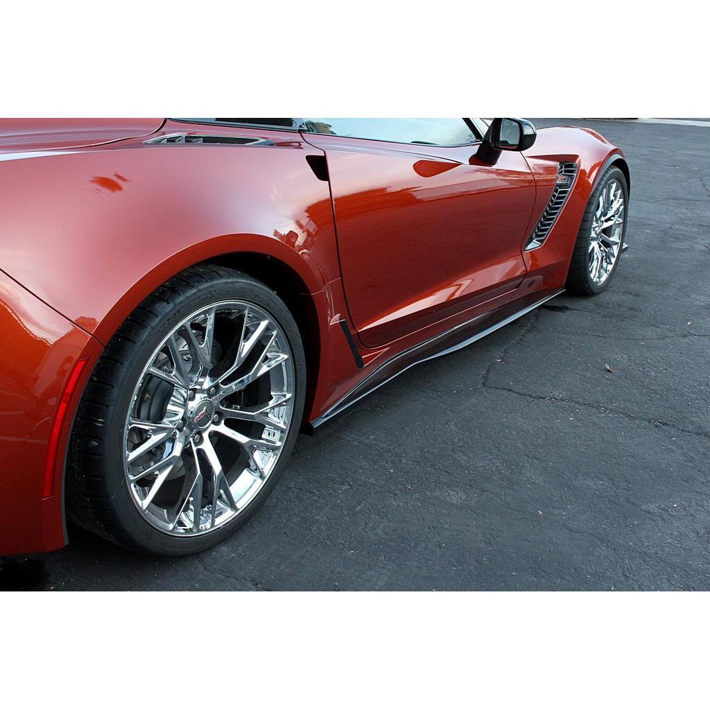 Chevrolet Corvette C7 Carbon Fiber Side Rocker Extensions/ Side Skirt-Side Rocker Extensions-Grocery Getter Performance