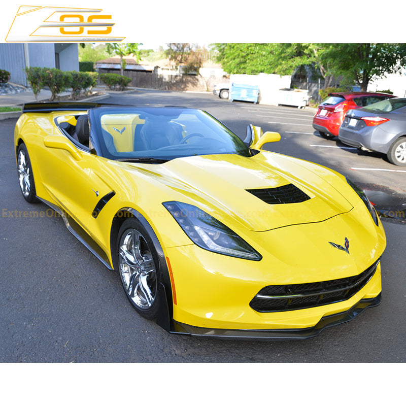 Chevrolet Corvette C7 DRY CARBON FIBER Front Fender Flares Wheel Trim