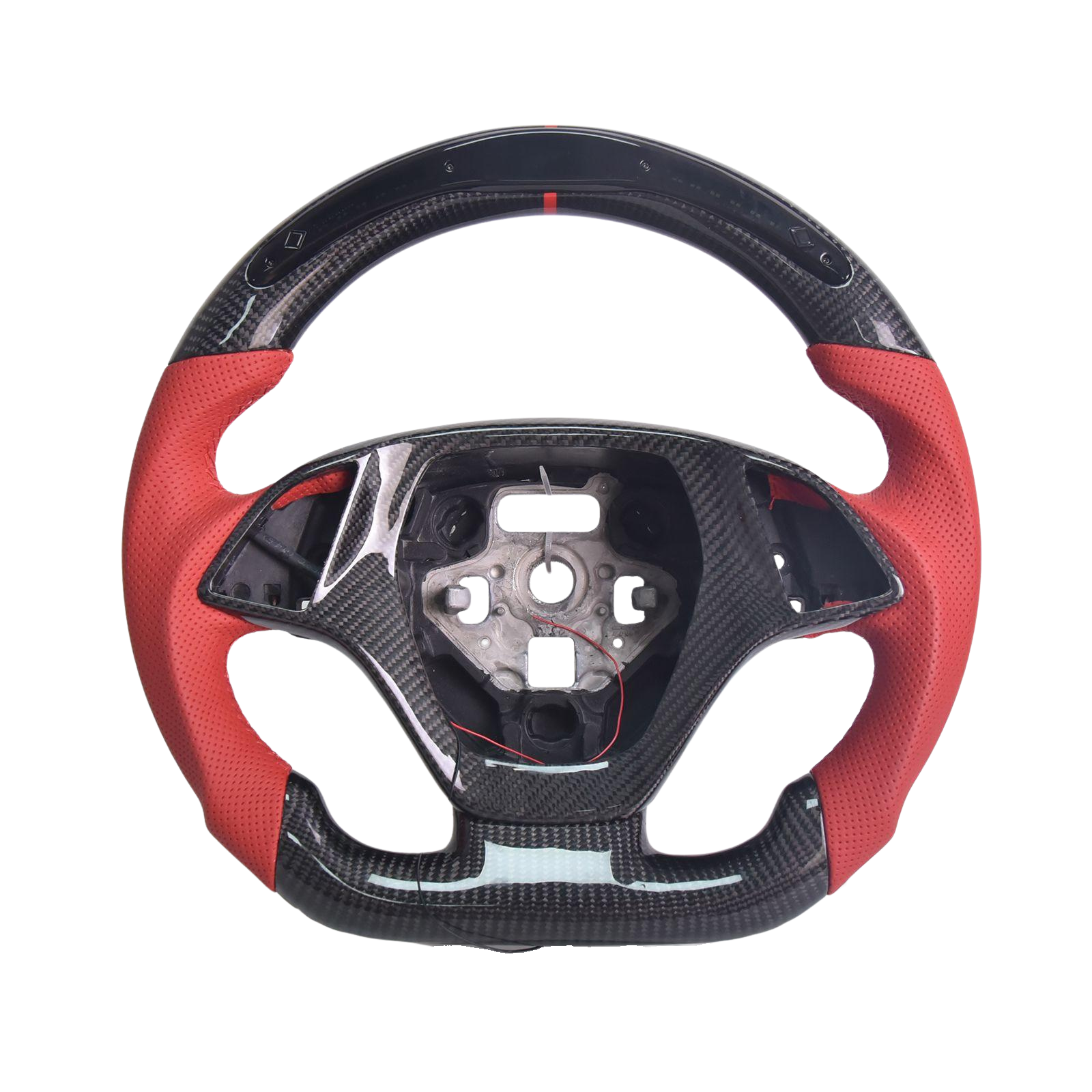 Chevrolet Corvette C7 Red Leather Red Stitching LED Carbon Fiber Steering Wheel