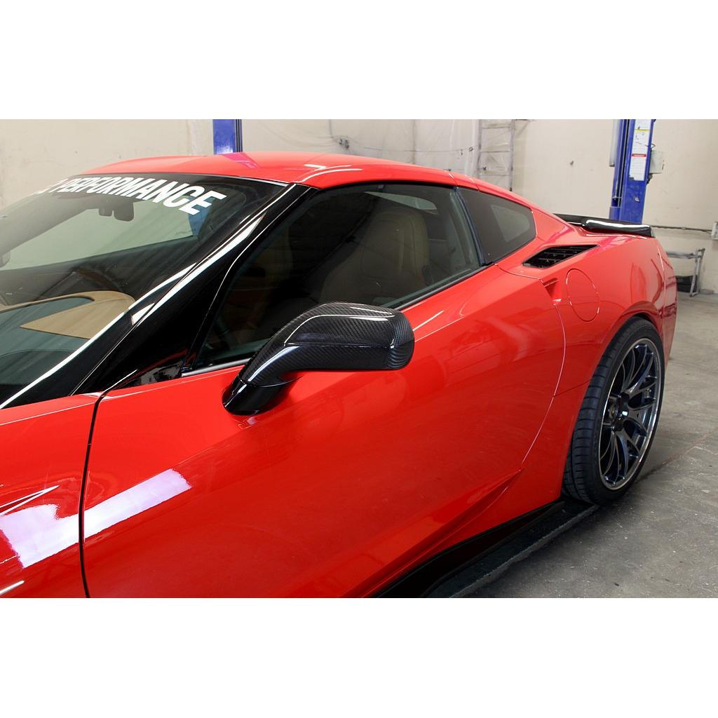 Chevrolet Corvette C7 Stingray / Z06 Carbon Fiber Replacement Mirrors-Mirror Covers-Grocery Getter Performance