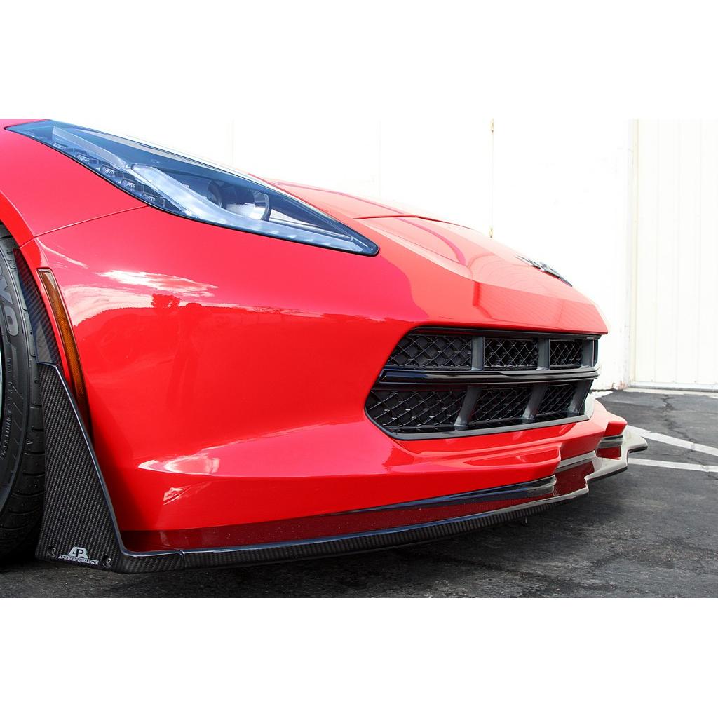 Chevrolet Corvette C7 Z06 Carbon Fiber Front Bumper Canards and Spats-Front Bumper Canards-Grocery Getter Performance