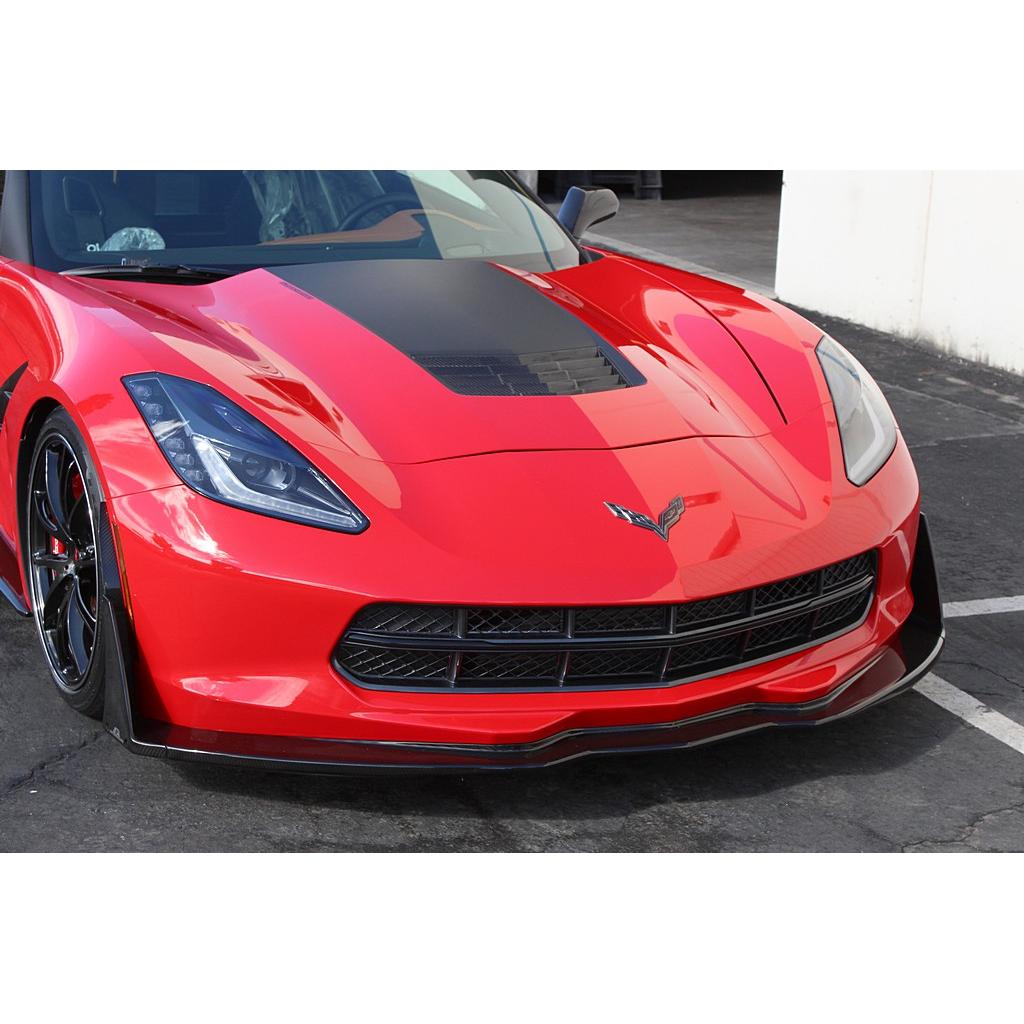 Chevrolet Corvette C7 Z06 Carbon Fiber Front Bumper Canards and Spats-Front Bumper Canards-Grocery Getter Performance