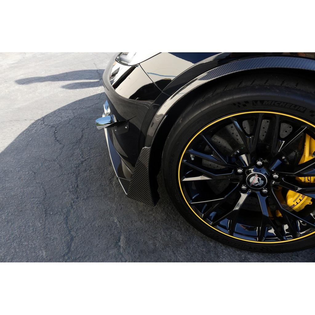 Chevrolet Corvette C7 Z06 Carbon Fiber Front Bumper Canards and Spats-Front Bumper Canards-Grocery Getter Performance