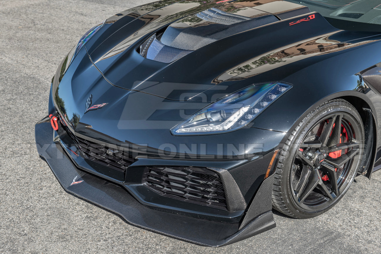 Chevrolet Corvette C7 ZR1 DRY CARBON FIBER Front Splitter & Winglet