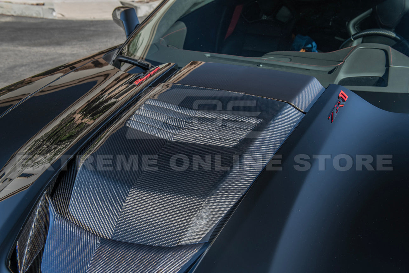 Chevrolet Corvette C7 ZR1 DRY Carbon FIBER Hood Cowl Louver Cover