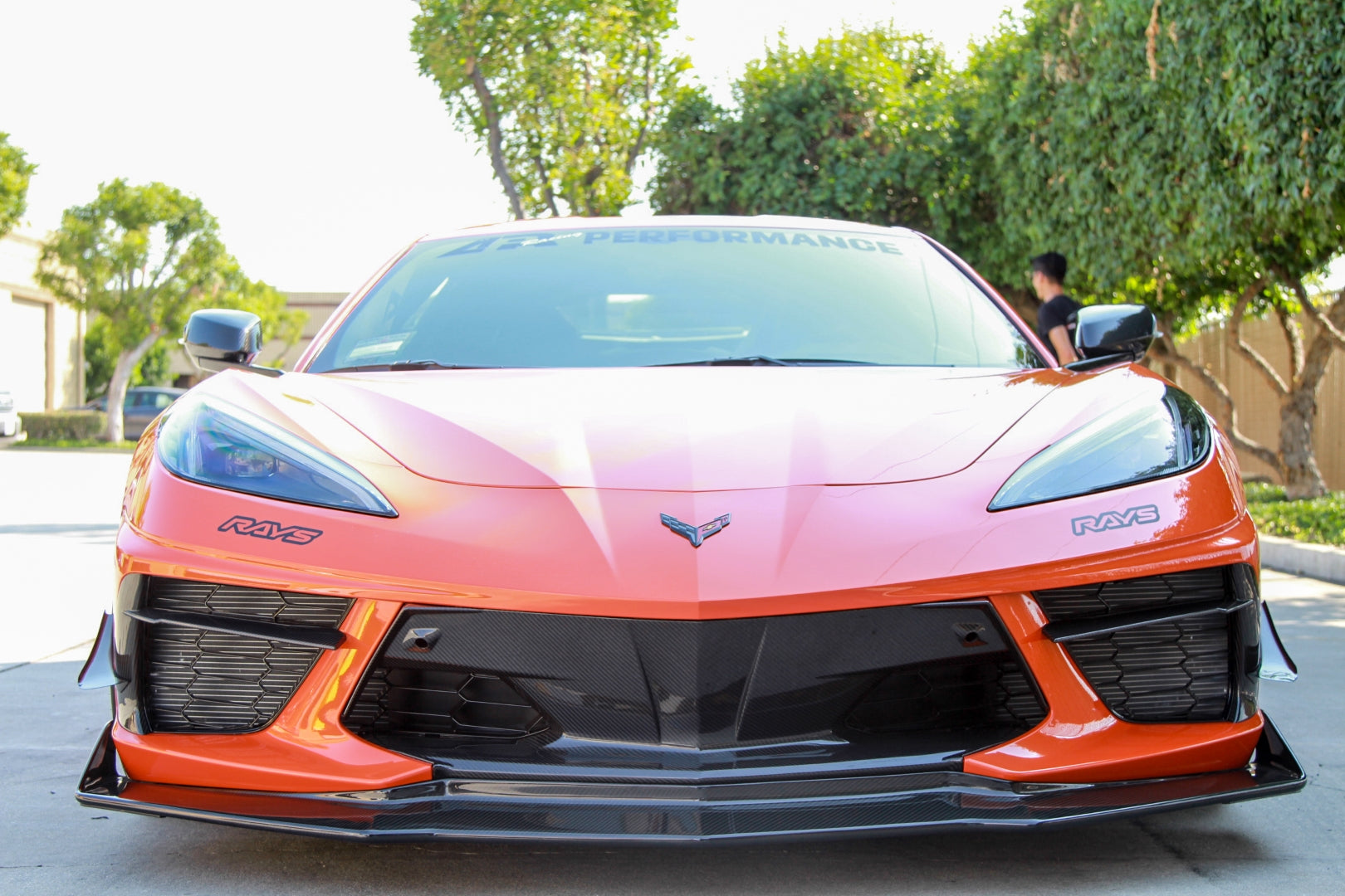 Chevrolet Corvette C8 Carbon Fiber Front Bumper Center Bezels-Carbon Fiber Enhancement Parts-Grocery Getter Performance