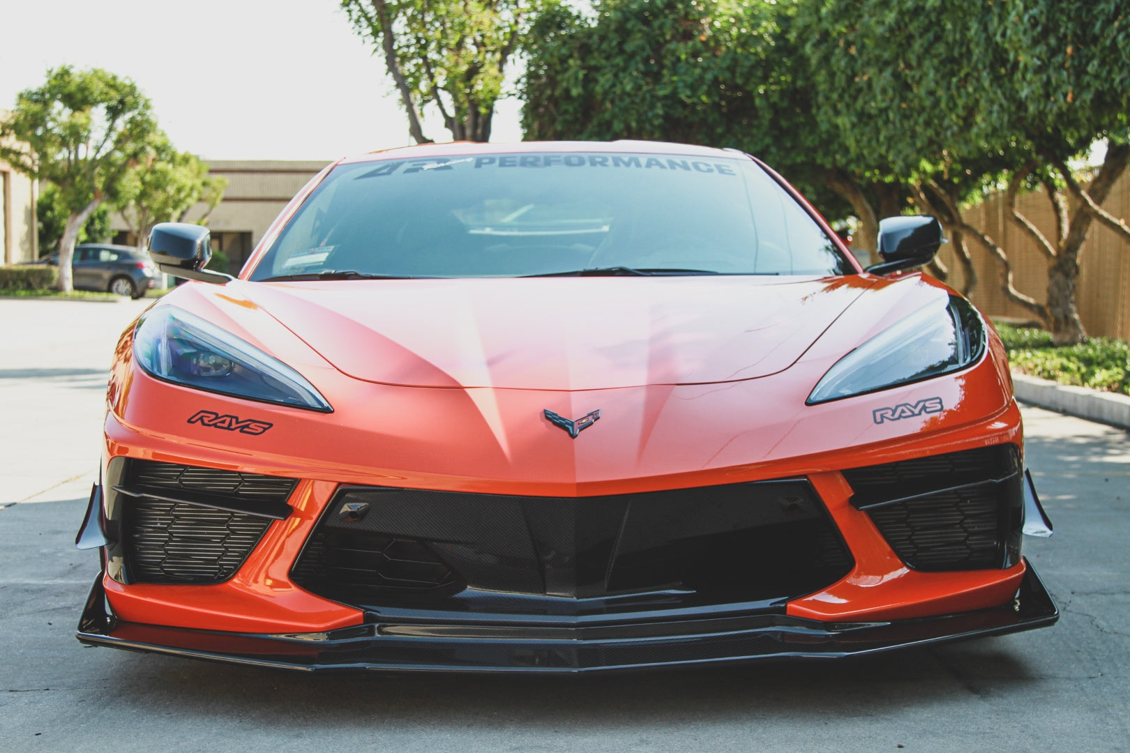 Chevrolet Corvette C8 Carbon Fiber Front Bumper Center Bezels-Carbon Fiber Enhancement Parts-Grocery Getter Performance