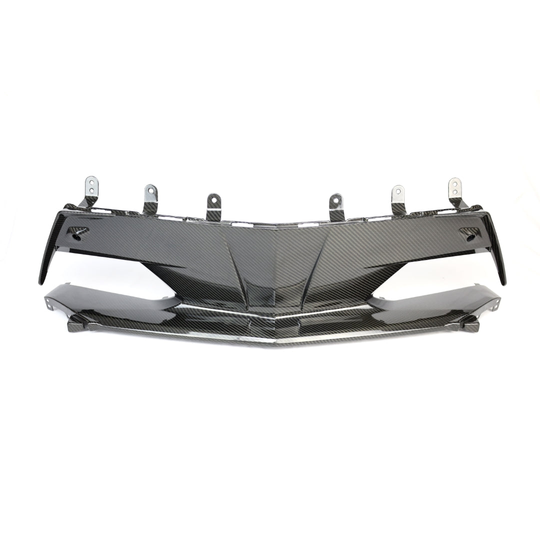 Chevrolet Corvette C8 Carbon Fiber Front Bumper Center Bezels-Carbon Fiber Enhancement Parts-Grocery Getter Performance