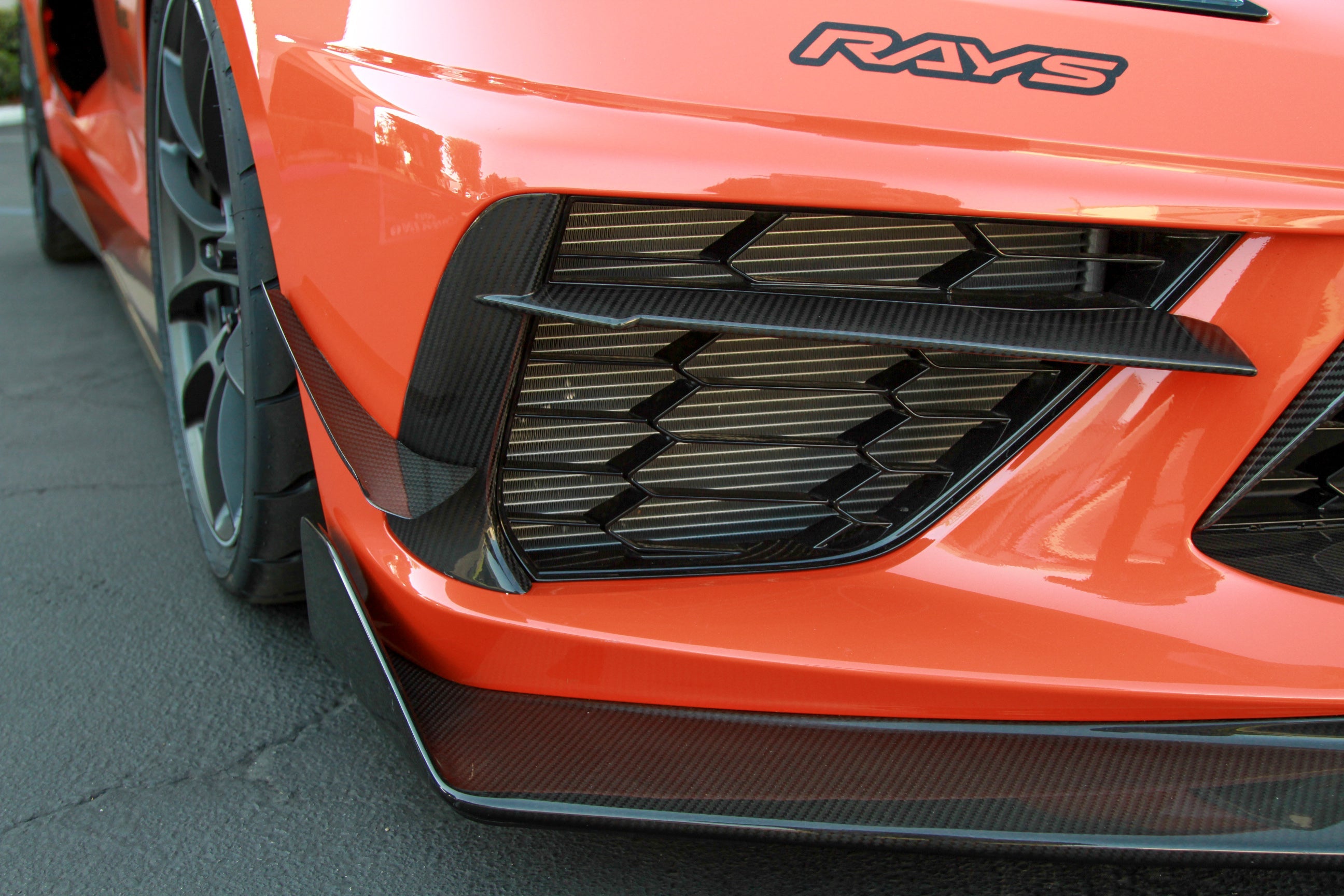 Chevrolet Corvette C8 Carbon Fiber Front Bumper Side Bezels-Carbon Fiber Enhancement Parts-Grocery Getter Performance