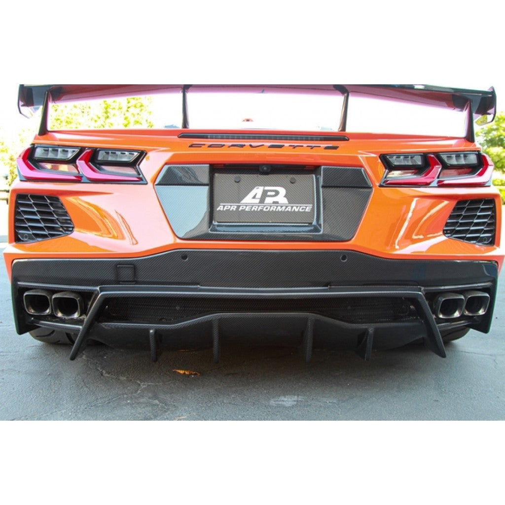 Chevrolet Corvette C8 Carbon Fiber License Plate Backing-License plate backing-Grocery Getter Performance
