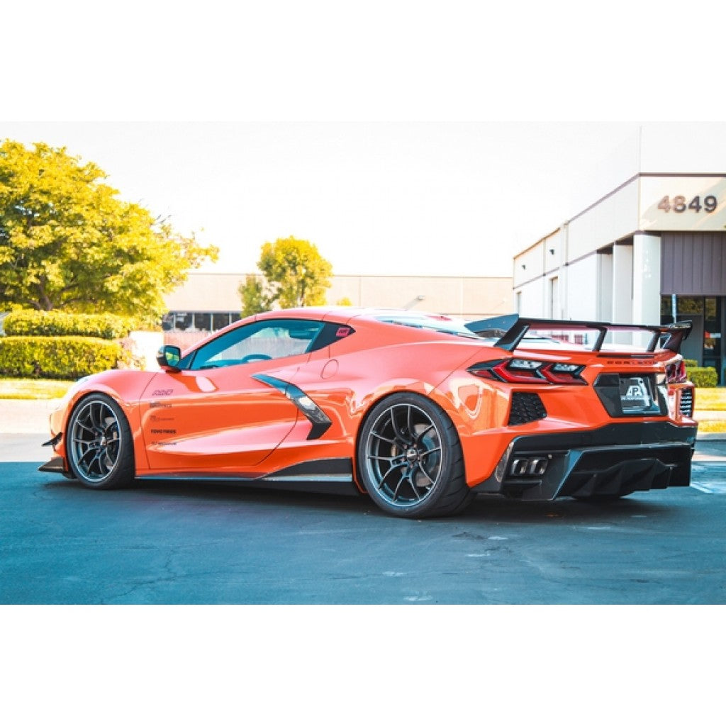 Chevrolet Corvette C8 Carbon Fiber Side Rocker Extensions/ Side Skirt-Side Rocker Extensions-Grocery Getter Performance