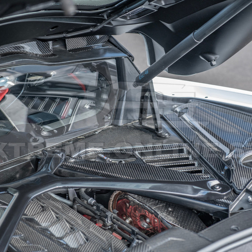 Chevrolet Corvette C8 DRY CARBON FIBER Engine Bay Corner Vent Cover