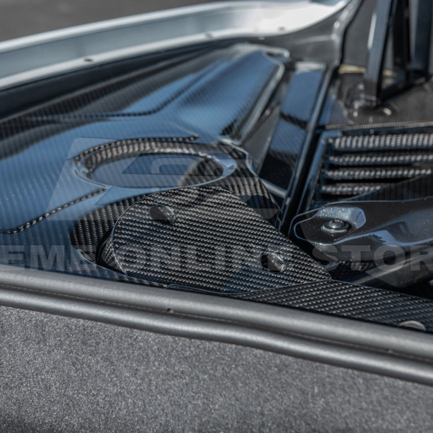Chevrolet Corvette C8 DRY CARBON FIBER Engine Bay Struct Covers