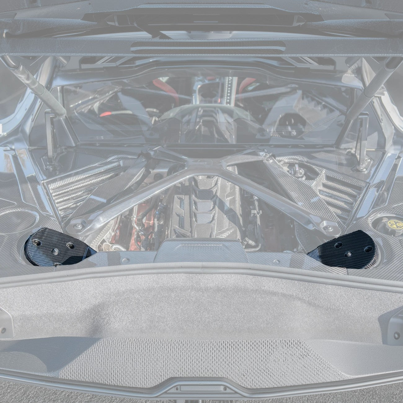 Chevrolet Corvette C8 DRY CARBON FIBER Engine Bay Struct Covers