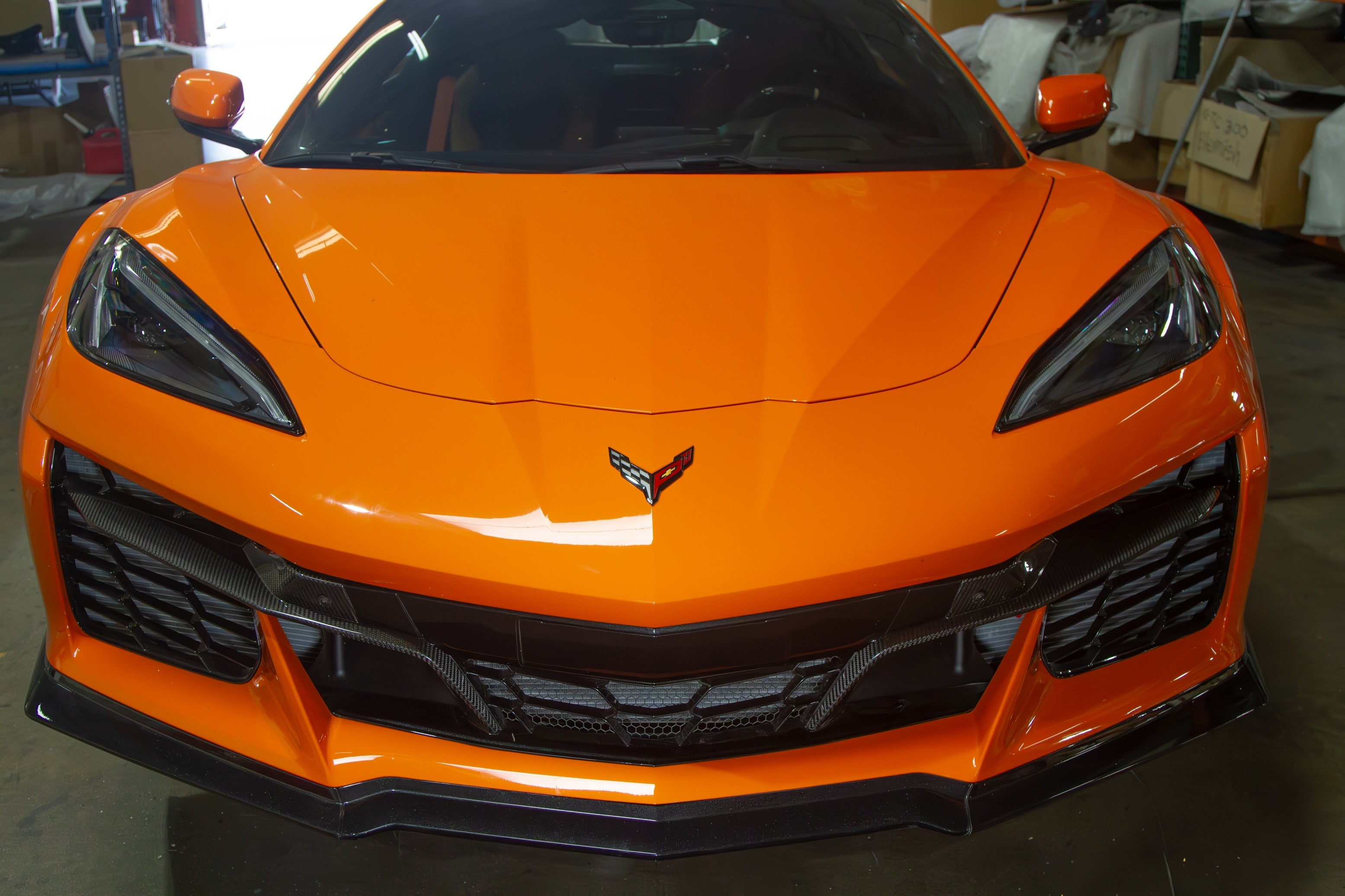 Chevrolet Corvette C8 Z06 Carbon Fiber Front Bumper Grille Inserts-Carbon Fiber Enhancement Parts-Grocery Getter Performance