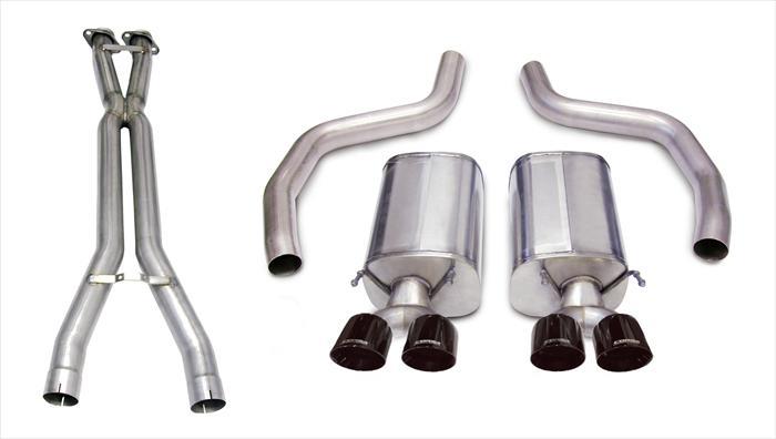 Corsa 06-11 Chevrolet Corvette C6 Z06/ZR1 Sport Cat-Back Dual Rear Exit w/ Twin 4.0in Black Tips-Catback-Grocery Getter Performance