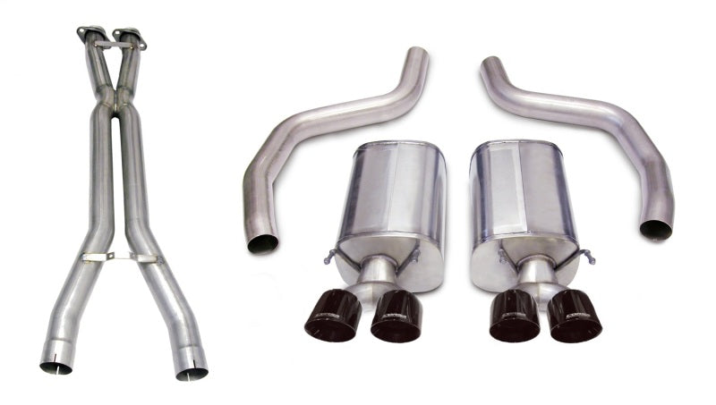 Corsa 06-11 Chevrolet Corvette C6 Z06/ZR1 Sport Cat-Back Dual Rear Exit w/ Twin 4.0in Black Tips-Catback-Grocery Getter Performance