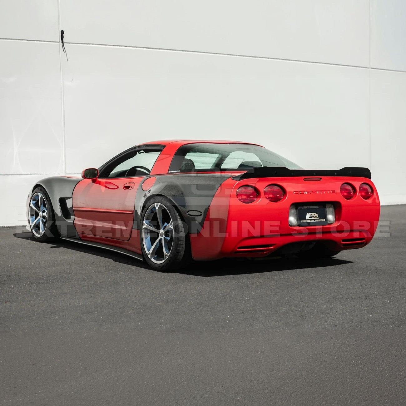 Corvette C5 ZR1 Extended GLOSSY BLACK Rear Trunk Lid Wickerbill Spoiler