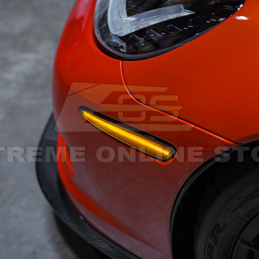 Corvette C6 Front Amber Light LED Side Markers Pair
