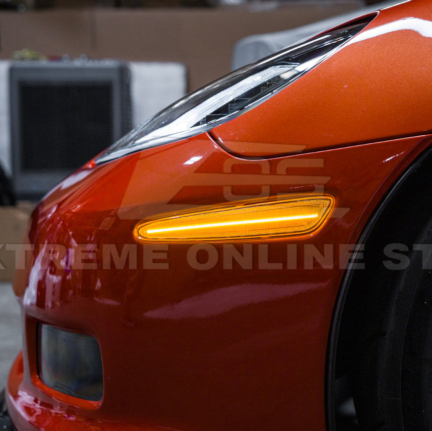 Corvette C6 Front & Rear Amber Light LED Side Markers Pair