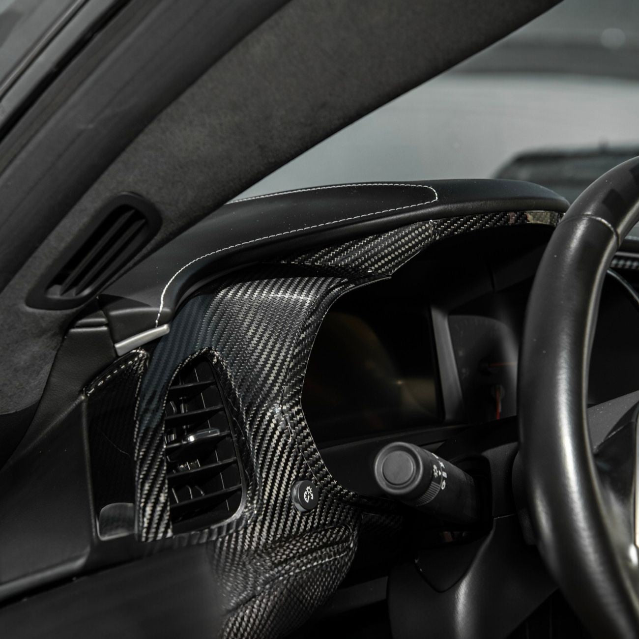Corvette C7 Dry Carbon Fiber Driver Instrument Panel Trim Cover