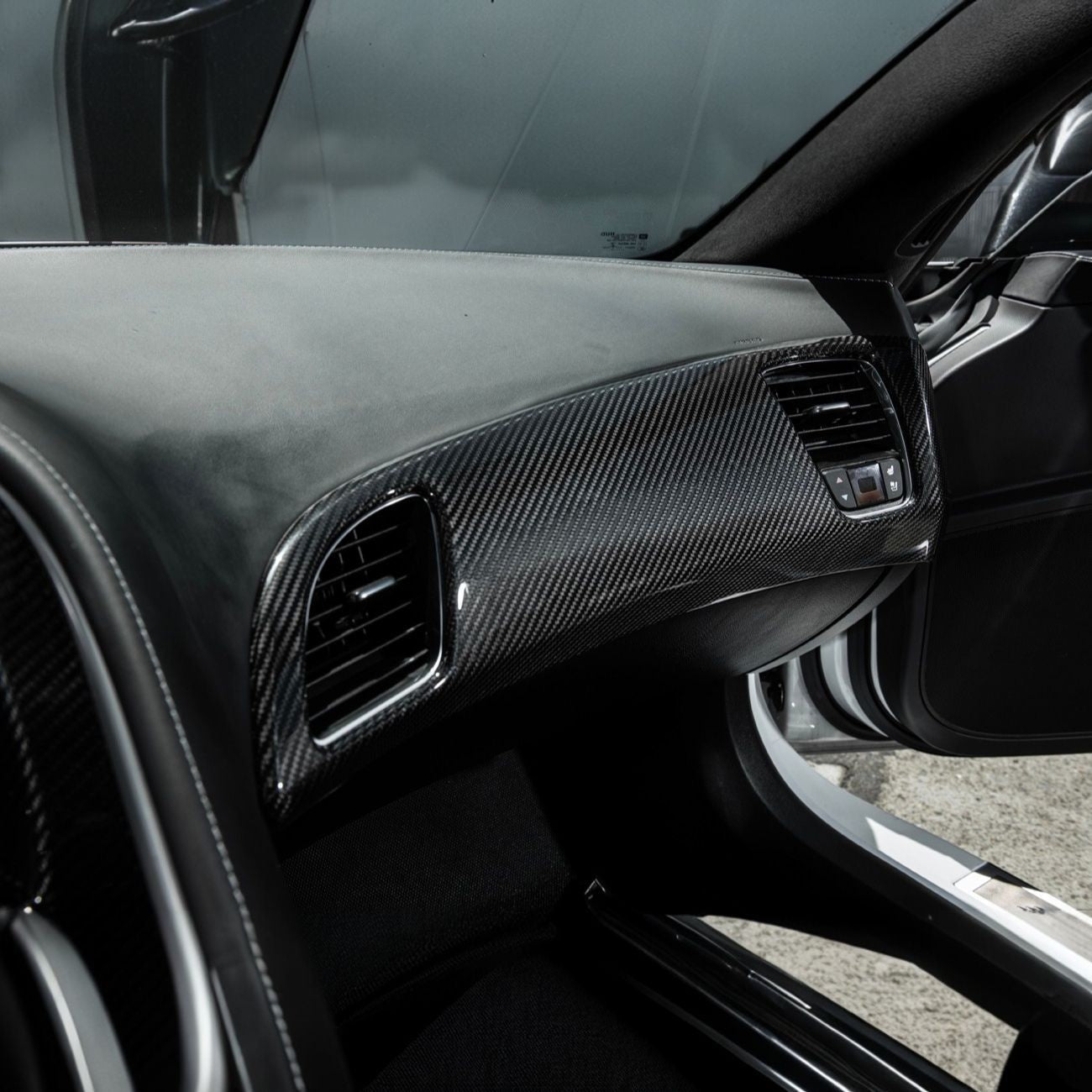 Corvette C7 Dry Carbon Fiber Passenger Side Dash Air Duct Vent Panel Cover