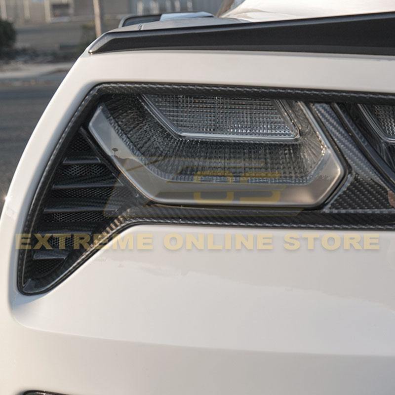 Corvette C7 DRY CARBON FIBER Rear Tail Light Bezels