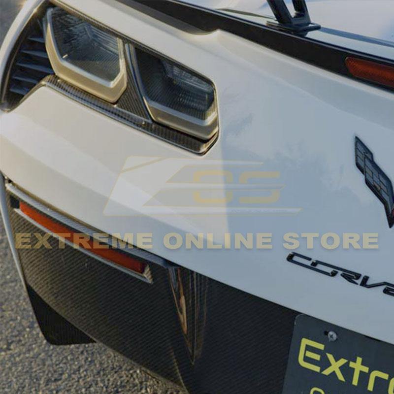 Corvette C7 DRY CARBON FIBER Rear Tail Light Bezels