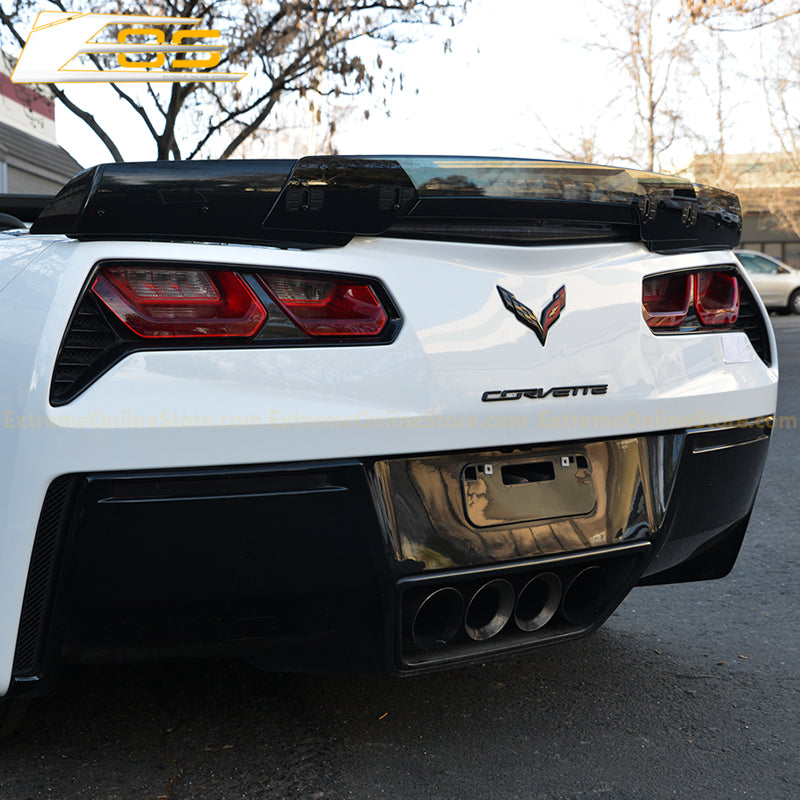 Corvette C7 Wickerbill Rear Spoiler Extension (Dark Tinted)