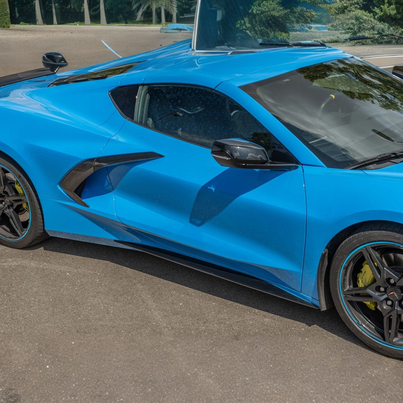 Corvette C8 Carbon Fiber GM Factory Style Replacement Side Door Scoops
