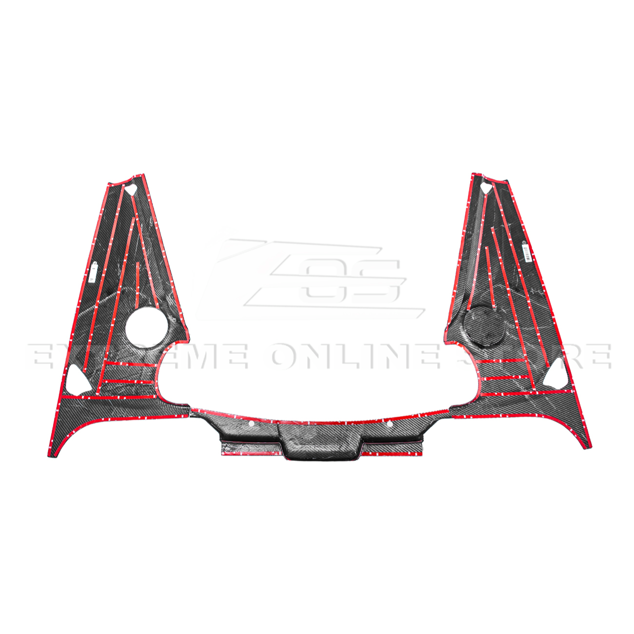 Corvette C8 DRY CARBON FIBER Coupe Engine Bay Panel Cover (3-Pieces Version)