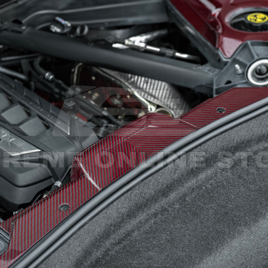 Corvette C8 DRY CARBON FIBER Coupe Engine Bay Panel Cover (3-Pieces Version)