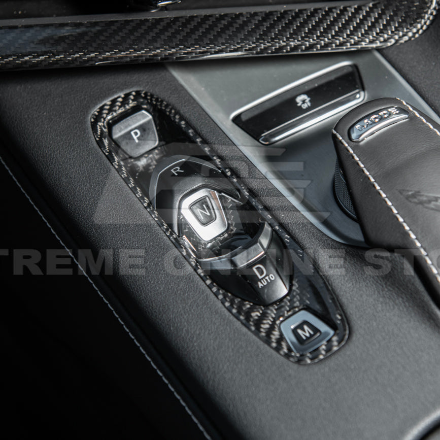 Corvette C8 DRY CARBON FIBER Gear Switch Control Panel Trim Cover Overlay