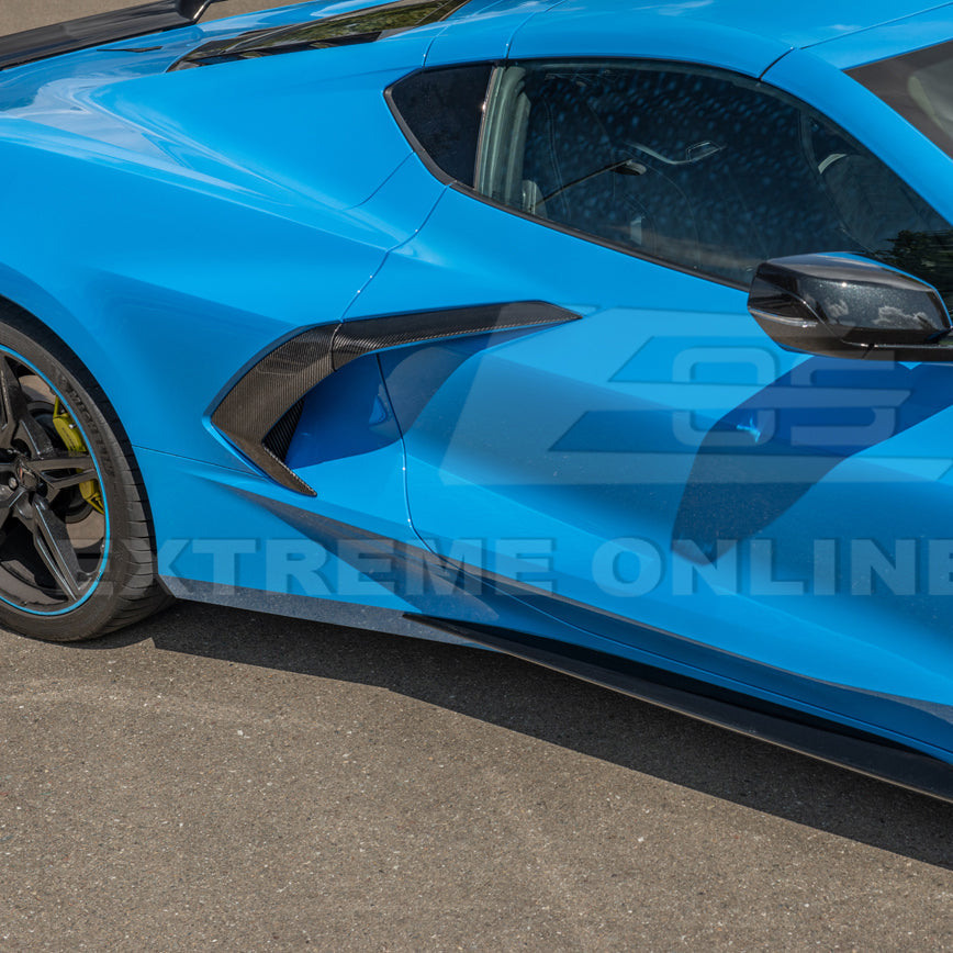 Corvette C8 DRY CARBON FIBER Replacement Side Door Garnish