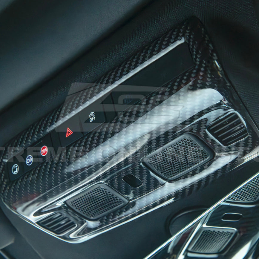 Corvette C8 DRY CARBON FIBER Roof Reading Light Control Cover