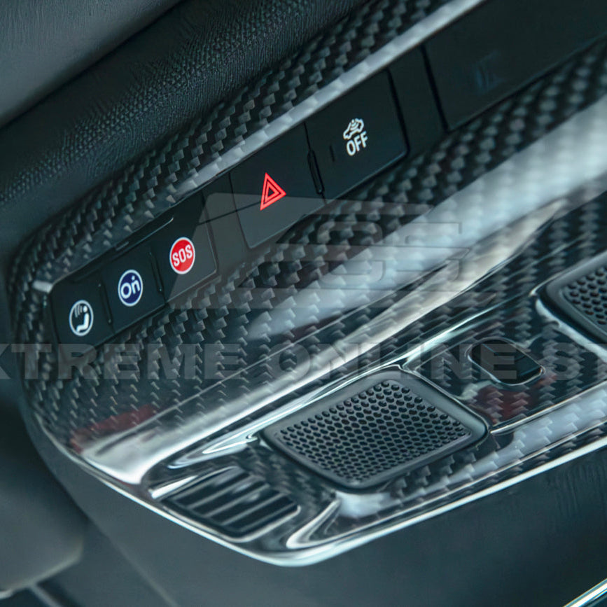 Corvette C8 DRY CARBON FIBER Roof Reading Light Control Cover