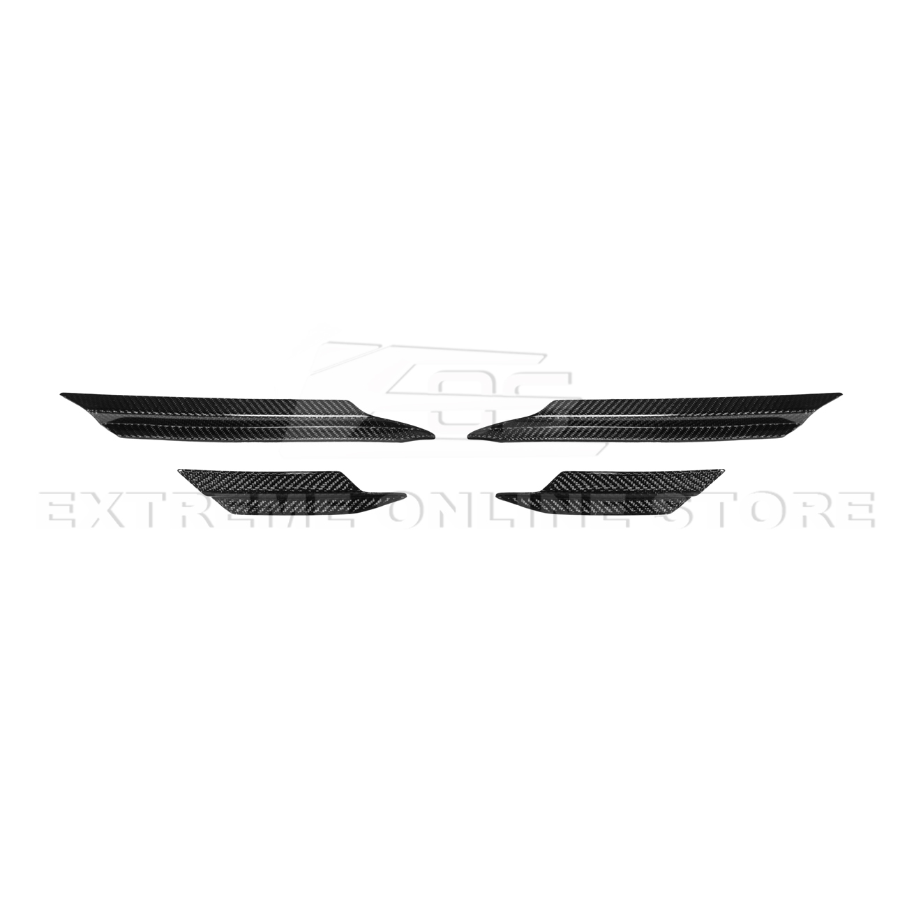 Corvette C8 DRY CARBON FIBER Side Canards Dive Plane