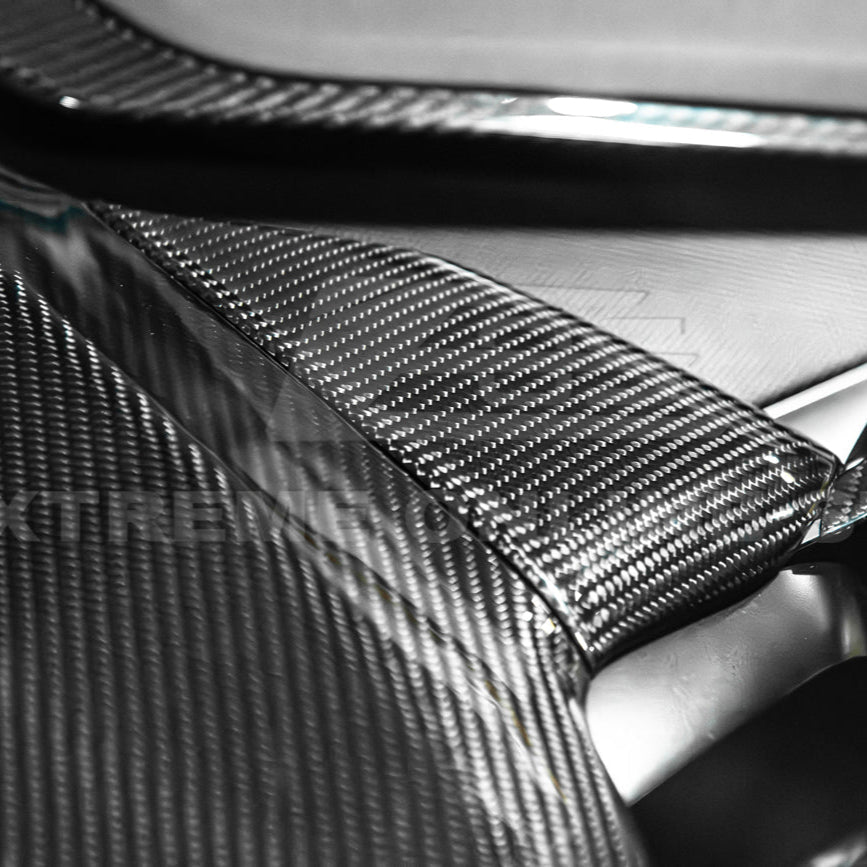 Corvette C8 DRY CARBON FIBER Upper Dash Instrument Panel Cover Kit