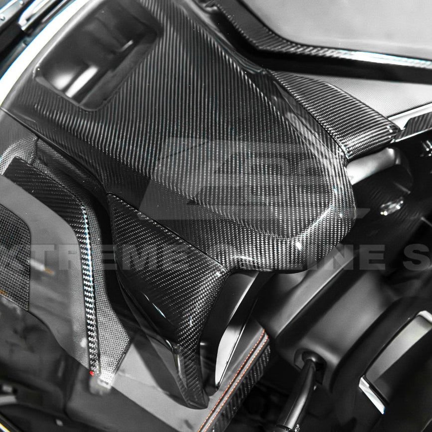 Corvette C8 DRY CARBON FIBER Upper Dash Instrument Panel Cover Kit
