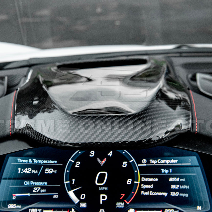 Corvette C8 DRY CARBOn FIBER Upper Dashboard Instrument Panel Cover