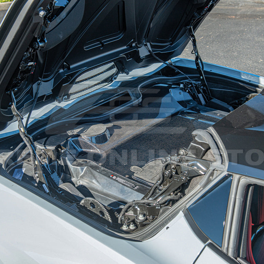 Corvette C8 HTC DRY Carbon Fiber Engine Bay Panel Cover