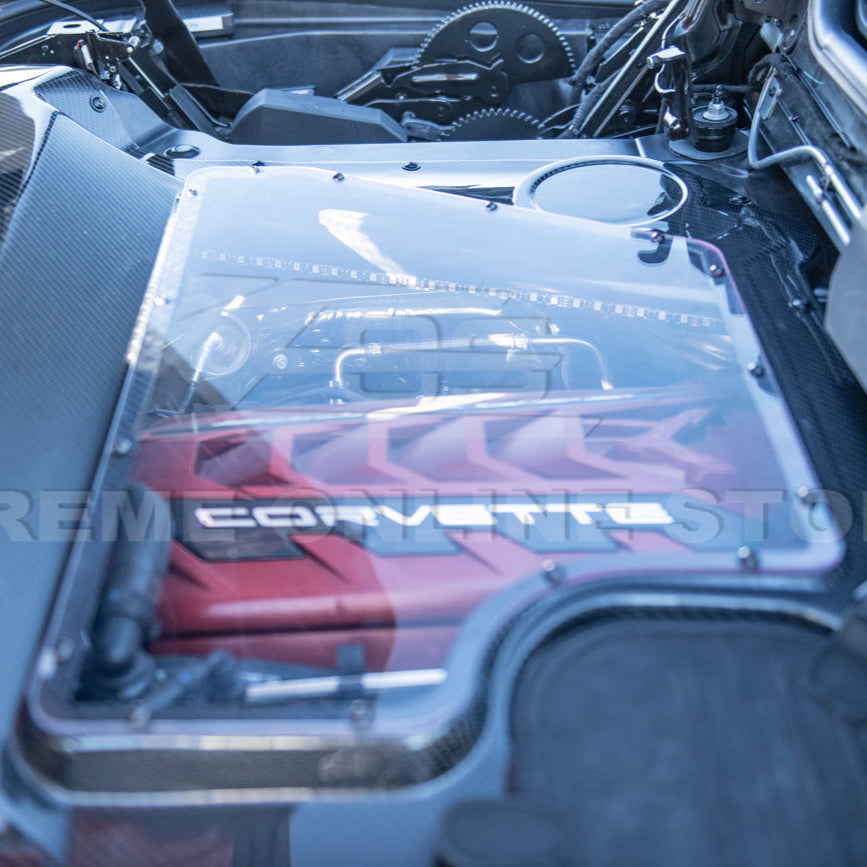 Corvette C8 HTC DRY Carbon Fiber Engine Bay Panel Cover