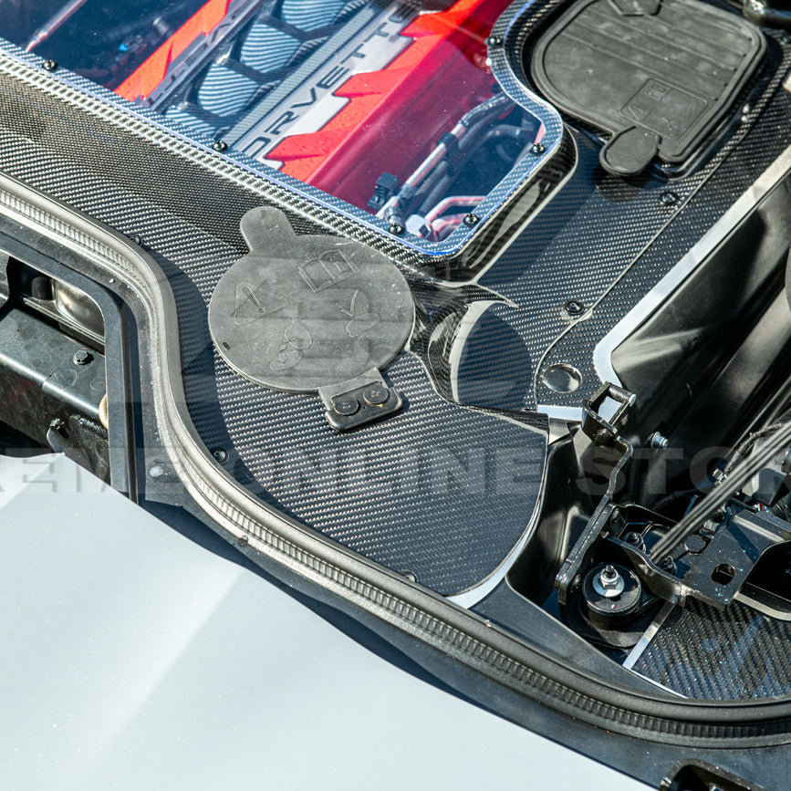 Corvette C8 HTC DRY Carbon Fiber Engine Bay Panel Cover