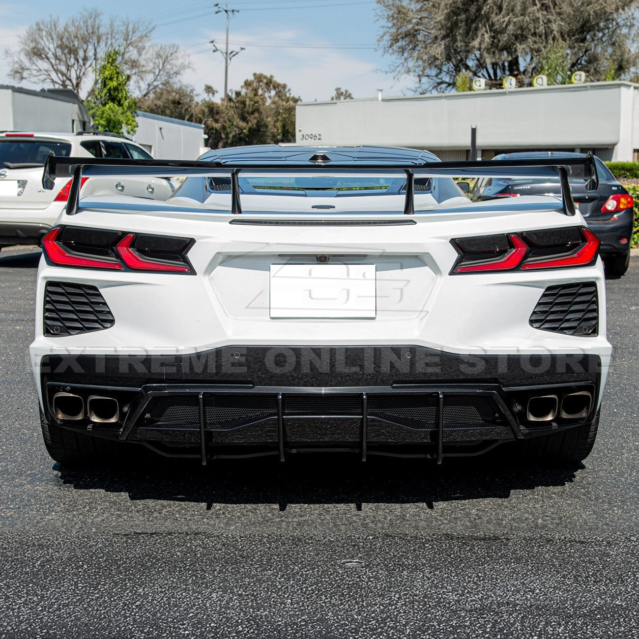Corvette C8 Stingray DRY CARBON FIBEr Add-On Rear Diffuser Fin