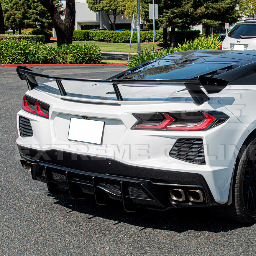 Corvette C8 Stingray DRY CARBON FIBEr Add-On Rear Diffuser Fin