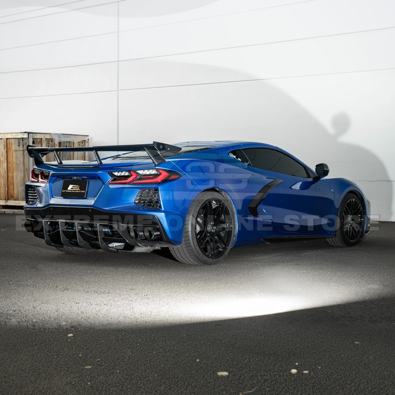 Corvette C8 Stingray DRY CARBON FIBEr Add-On Rear Diffuser Fin